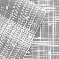 Gray Plaid Polka Dot 3-pc. Twin Sheet Set