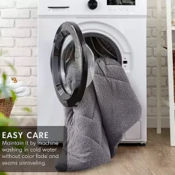 Gray Quilted Teddy 2-pc. Twin Comforter Set