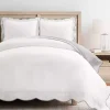 Gray Scallop Edge 3-pc. King Duvet Cover Set