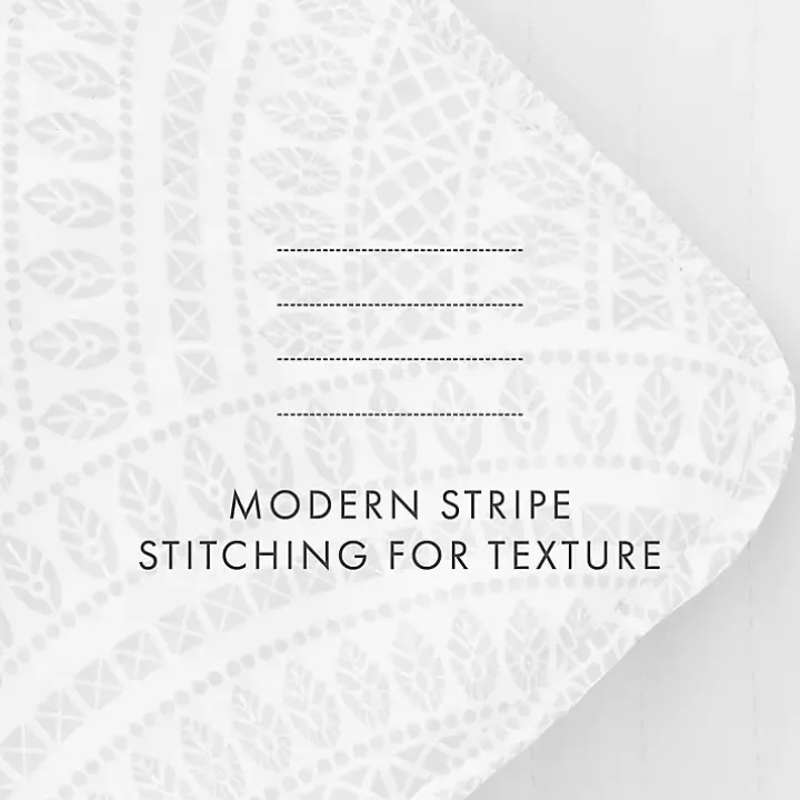 Gray Scalloped Reversible 2-pc. Twin Quilt Set