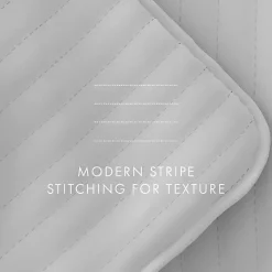 Gray Stitched Stripes 2-pc. Twin Quilt Set