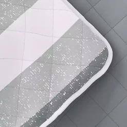 Gray Striped Reversible 2-pc. Twin Quilt Set