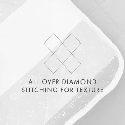 Gray Striped Reversible 3-pc. King Quilt Set