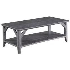Gray Tapered Legs Rustic Coffee Table