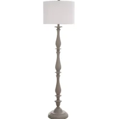 Gray Traditional Spindle Floor Lamp
