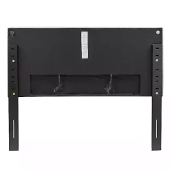 Gray Tufted Upholstered Adjustable Queen Headboard