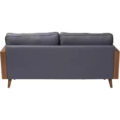 Gray Upholstered Harley Walnut Sofa