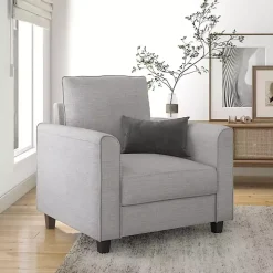 Gray Upholstered Jorden Accent Chair