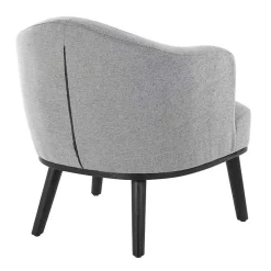 Gray Upholstered Midcentury Modern Accent Chair