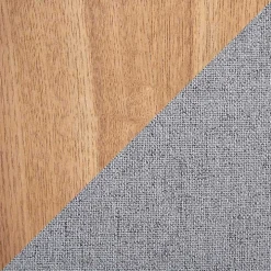 Gray Upholstered Ottomans with Tray Tops, Set of 2