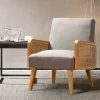 Gray Upholstered Velvet Accent Chair