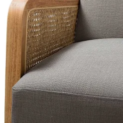 Gray Upholstered Velvet Accent Chair