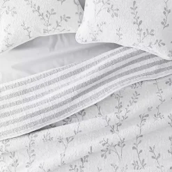 Gray Vines Reversible 2-pc. Twin Quilt Set