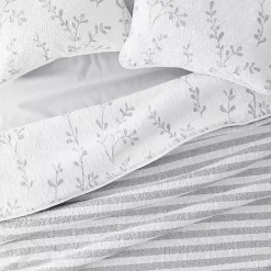 Gray Vines Reversible 2-pc. Twin Quilt Set