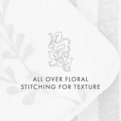 Gray Vines Reversible 3-pc. Queen Quilt Set