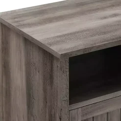 Gray Wash Grooved Door Side Table