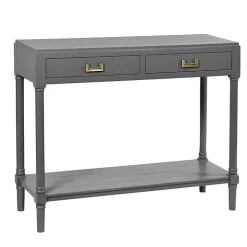 Gray Wood 2-Drawer Layla Console Table