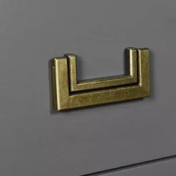 Gray Wood 3-Drawer Layla Nightstand