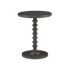 Gray Wood Spindle Side Table