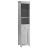 Gray Wood 3-Tier Tower Cabinet