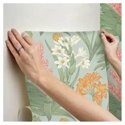 Green Botanical Villa Peel & Stick Wallpaper