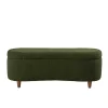 Green Boucle Flip-Top Storage Bench