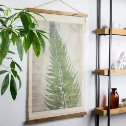 Green Fern Leaf Scroll Tapestry