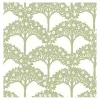 Green Flowering Trees Peel & Stick Wallpaper