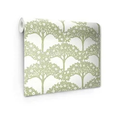 Green Flowering Trees Peel & Stick Wallpaper