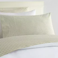 Green Gingham 3-pc. Full Sheet Set