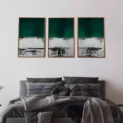 Green Malachite Canvas Art Prints, Set of 3