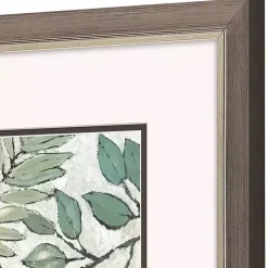 Green Summer Leaves Framed Art Prints, Set of 2