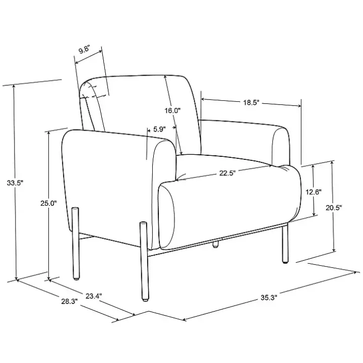 Green Velvet Upholstered Knox Accent Chair