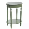 Green Wood Oval Emily Accent Table