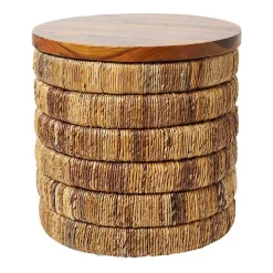 Handmade Seagrass Round Accent Table