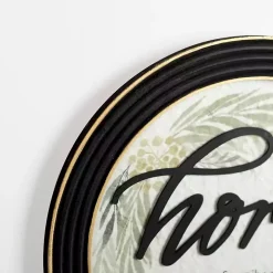 Home Botanical Framed Wall Plaque