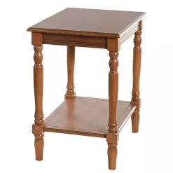 Honey Brown Wood Sybil Accent Table