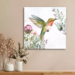 Hummingbird Wildflower I Canvas Art Print