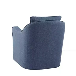 Indigo Swivel Upholstered Wide Seat Accent Chair