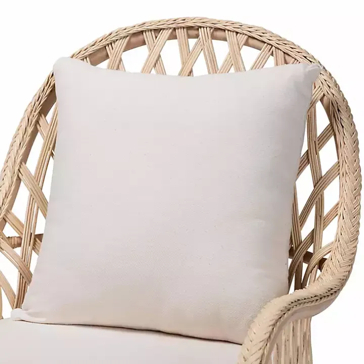 Ivory Braided Rattan Accent Chair