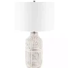 Ivory Carved Wood Dianne Table Lamp