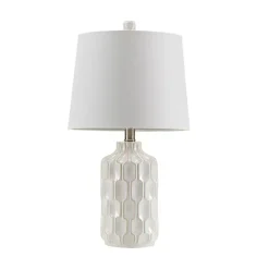 Ivory Contour Ceramic Table Lamp