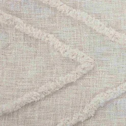 Ivory Geometric Queen Coverlet