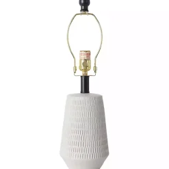 Ivory Modern Etched Table Lamp