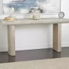 Ivory Natural Wood Grain Console Table