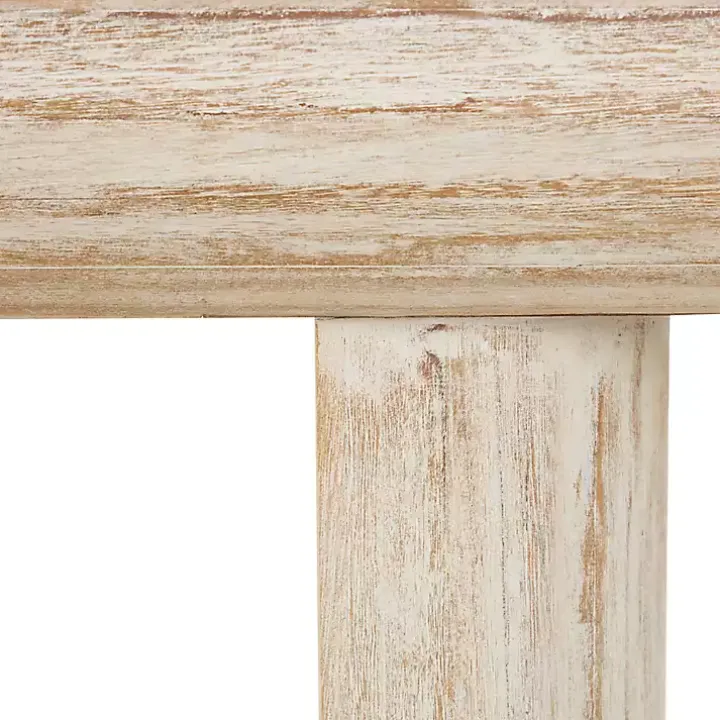 Ivory Natural Wood Grain Console Table
