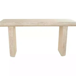 Ivory Natural Wood Grain Console Table