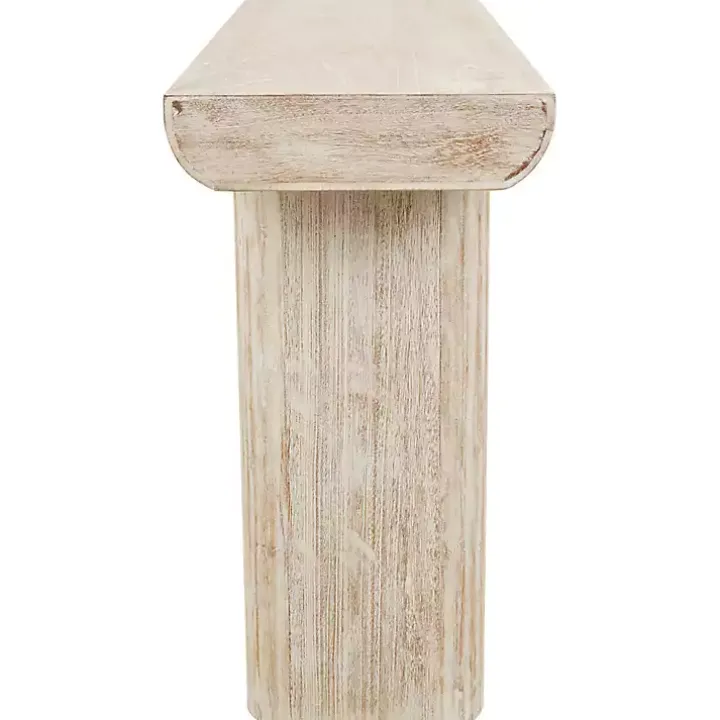 Ivory Natural Wood Grain Console Table