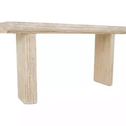 Ivory Natural Wood Grain Console Table