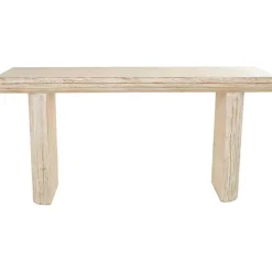 Ivory Natural Wood Grain Console Table